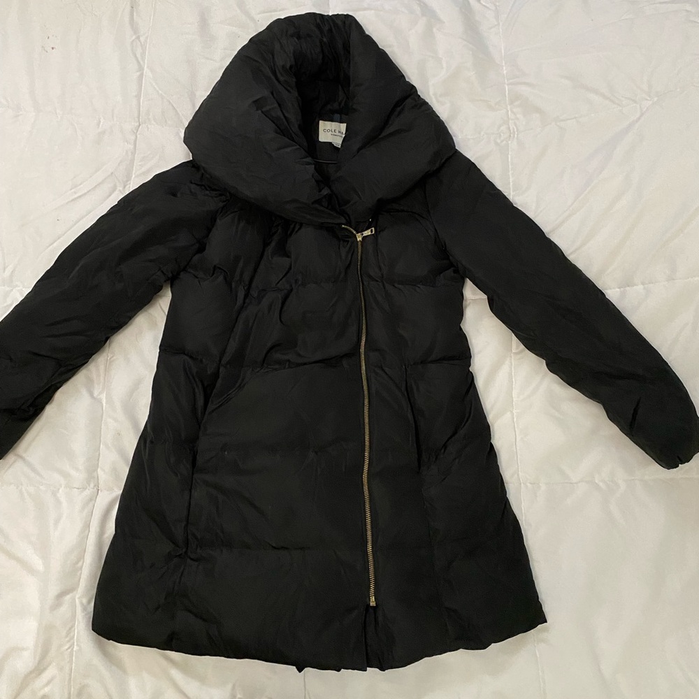 Cole Haan puffer coat, black, Sz Med.
